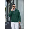 image:imageCOOFANDY Mens Zip Up Sweatshirt Casual Lightweight Jackets Full Zip SweaterGreen
