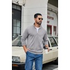 image:imageCOOFANDY Mens Zip Up Sweatshirt Casual Lightweight Jackets Full Zip SweaterLight Grey