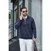 image:imageCOOFANDY Mens Zip Up Sweatshirt Casual Lightweight Jackets Full Zip SweaterNavy Blue