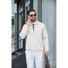 image:imageCOOFANDY Mens Zip Up Sweatshirt Casual Lightweight Jackets Full Zip SweaterWhite