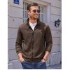 image:imageCOOFANDY Mens Zip Up Sweatshirt Quilted Fall Sweater Jackets Casual StylishChocolate Brown