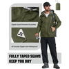 image:imageCOOFANDY Rain Jacket Men Raincoat Waterproof With Hood Packable WindbreakerArmy Green