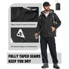 image:imageCOOFANDY Rain Jacket Men Raincoat Waterproof With Hood Packable WindbreakerBlack
