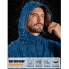 image:imageCOOFANDY Rain Jacket Men Raincoat Waterproof With Hood Packable WindbreakerDark Blue