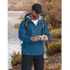image:imageCOOFANDY Rain Jacket Men Raincoat Waterproof With Hood Packable WindbreakerDark Blue