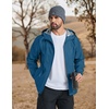 image:imageCOOFANDY Rain Jacket Men Raincoat Waterproof With Hood Packable WindbreakerDark Blue