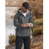 image:imageCOOFANDY Rain Jacket Men Raincoat Waterproof With Hood Packable WindbreakerDark Grey