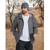 image:imageCOOFANDY Rain Jacket Men Raincoat Waterproof With Hood Packable WindbreakerDark Grey