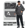 image:imageCOOFANDY Rain Jacket Men Raincoat Waterproof With Hood Packable WindbreakerDark Grey