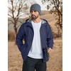 image:imageCOOFANDY Rain Jacket Men Raincoat Waterproof With Hood Packable WindbreakerNavy Blue