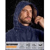 image:imageCOOFANDY Rain Jacket Men Raincoat Waterproof With Hood Packable WindbreakerNavy Blue