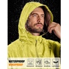 image:imageCOOFANDY Rain Jacket Men Raincoat Waterproof With Hood Packable WindbreakerYellow