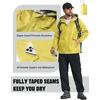 image:imageCOOFANDY Rain Jacket Men Raincoat Waterproof With Hood Packable WindbreakerYellow