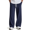 image:imageCOOFANDY Baggy Sweatpants Men Wide Leg Cotton Joggers for Men with PocketsNavy Blue