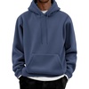 image:imageCOOFANDY Men Cotton Fleece Hooded Sweatshirt Casual Long Sleeve Hoodies Pullover Fashion Drawstring Hoodie with Kanga PocketNavy Blue