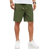 image:imageCOOFANDY Men Linen Beach Shorts Casual Drawstring Summer Vacation ShortsArmy Green