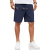image:imageCOOFANDY Men Linen Beach Shorts Casual Drawstring Summer Vacation ShortsNavy Blue