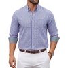 White Deep Blue Plaid