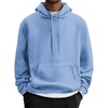 image:imageCOOFANDY Mens Fleece Hoodie Long Sleeve Hooded Sweatshirt Casual Basic Essential Drawstring Pullover Hoodie With PocketSky Blue