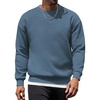 image:imageCOOFANDY Mens Fleece Pullover Crewneck Sweatshirts Soft Casual Long Sleeves Sweatshirt Crew Neck Pullover SweaterDark Blue
