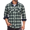 Plaid-green & Navy & Beige