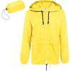 image:imageCOOFANDY Mens Packable Rain Jacket Lightweight Waterproof Raincoat with Hood Outdoor Rain Gear Travel Hiking CyclingYellow