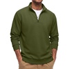 image:imageCOOFANDY Mens Quarter Zip Pullover Mock Neck Casual Fleece SweatshirtArmy Green