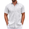 image:imageCOOFANDY Mens Short Sleeve Casual Button Down Shirts Summer Untucked Dress Shirts with PocketMiniature Airplane Pattern