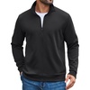 image:imageCOOFANDY Mens Zip Up Sweatshirt Casual Lightweight Jackets Full Zip SweaterBlack