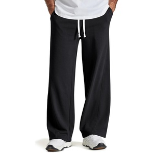 image:imageCOOFANDY Baggy Sweatpants Men Wide Leg Cotton Joggers for Men with PocketsBlack