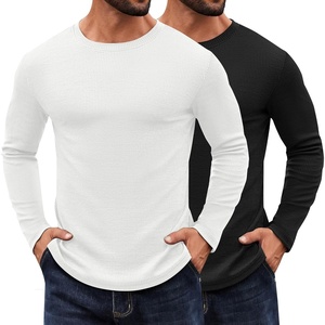 image:imageCOOFANDY Crewneck Sweaters for Men Slim Fit Long Sleeve Pullover TopsBlackWhite