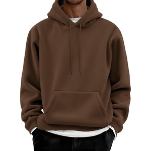 image:imageCOOFANDY Men Cotton Fleece Hooded Sweatshirt Casual Long Sleeve Hoodies Pullover Fashion Drawstring Hoodie with Kanga PocketDark Brown