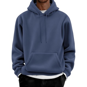 image:imageCOOFANDY Men Cotton Fleece Hooded Sweatshirt Casual Long Sleeve Hoodies Pullover Fashion Drawstring Hoodie with Kanga PocketNavy Blue