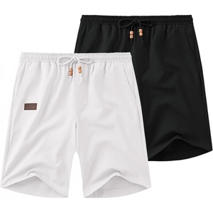 image:imageCOOFANDY Men Linen Beach Shorts Casual Drawstring Summer Vacation ShortsZ WhiteBlack