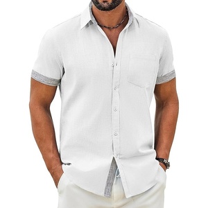 image:imageCOOFANDY Mens Button Down Shirts Short Sleeve Casual Cotton ShirtsWhite
