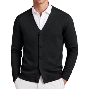 image:imageCOOFANDY Mens Cardigan Sweater Long Sleeve Lightweight V Neck Knit CardiganBlack