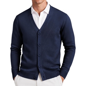 image:imageCOOFANDY Mens Cardigan Sweater Long Sleeve Lightweight V Neck Knit CardiganNavy Blue