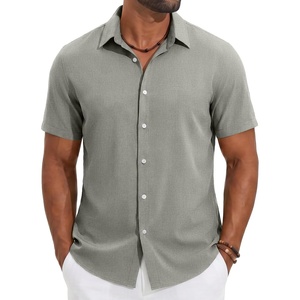 image:imageCOOFANDY Mens Casual Button Down Shirt Short Sleeve Summer Beach ShirtsSage Green