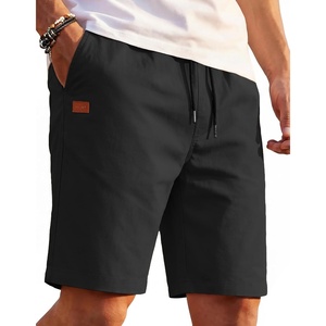 image:imageCOOFANDY Mens Casual Cotton 9 Shorts Drawstring Summer Beach Chino ShortsAblack