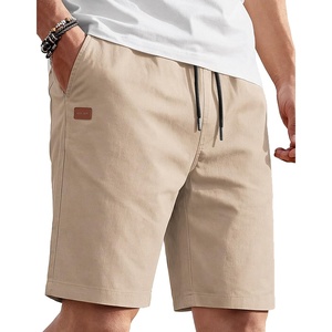 image:imageCOOFANDY Mens Casual Cotton 9 Shorts Drawstring Summer Beach Chino ShortsBeige