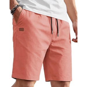 image:imageCOOFANDY Mens Casual Cotton 9 Shorts Drawstring Summer Beach Chino ShortsPink