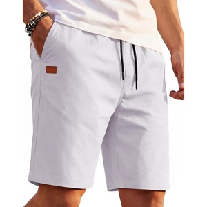 image:imageCOOFANDY Mens Casual Cotton 9 Shorts Drawstring Summer Beach Chino ShortsWhite