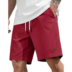 image:imageCOOFANDY Mens Cotton Chino Shorts 9 Inch Casual Shorts Summer Beach ShortsRed