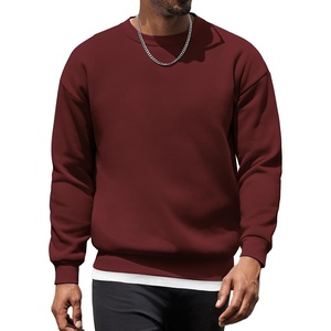 image:imageCOOFANDY Mens Fleece Pullover Crewneck Sweatshirts Soft Casual Long Sleeves Sweatshirt Crew Neck Pullover SweaterDark Red