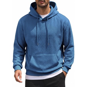 image:imageCOOFANDY Mens Hoodie Pullover Casual Hooded Sweatshirt Kangaroo PocketGrey Blue