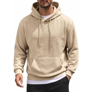 image:imageCOOFANDY Mens Hoodie Pullover Casual Hooded Sweatshirt Kangaroo PocketLight Khaki