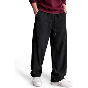 image:imageCOOFANDY Mens Lightweight Corduroy Pants Relaxed Drawstring SweatpantsBlack