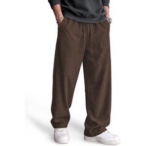 image:imageCOOFANDY Mens Lightweight Corduroy Pants Relaxed Drawstring SweatpantsCoffee