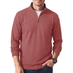 image:imageCOOFANDY Mens Quarter Zip Pullover Fleece Lightweight Mock Neck SweatshirtDark Red