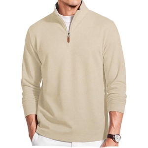 image:imageCOOFANDY Mens Quarter Zip Pullover Fleece Lightweight Mock Neck SweatshirtKhaki